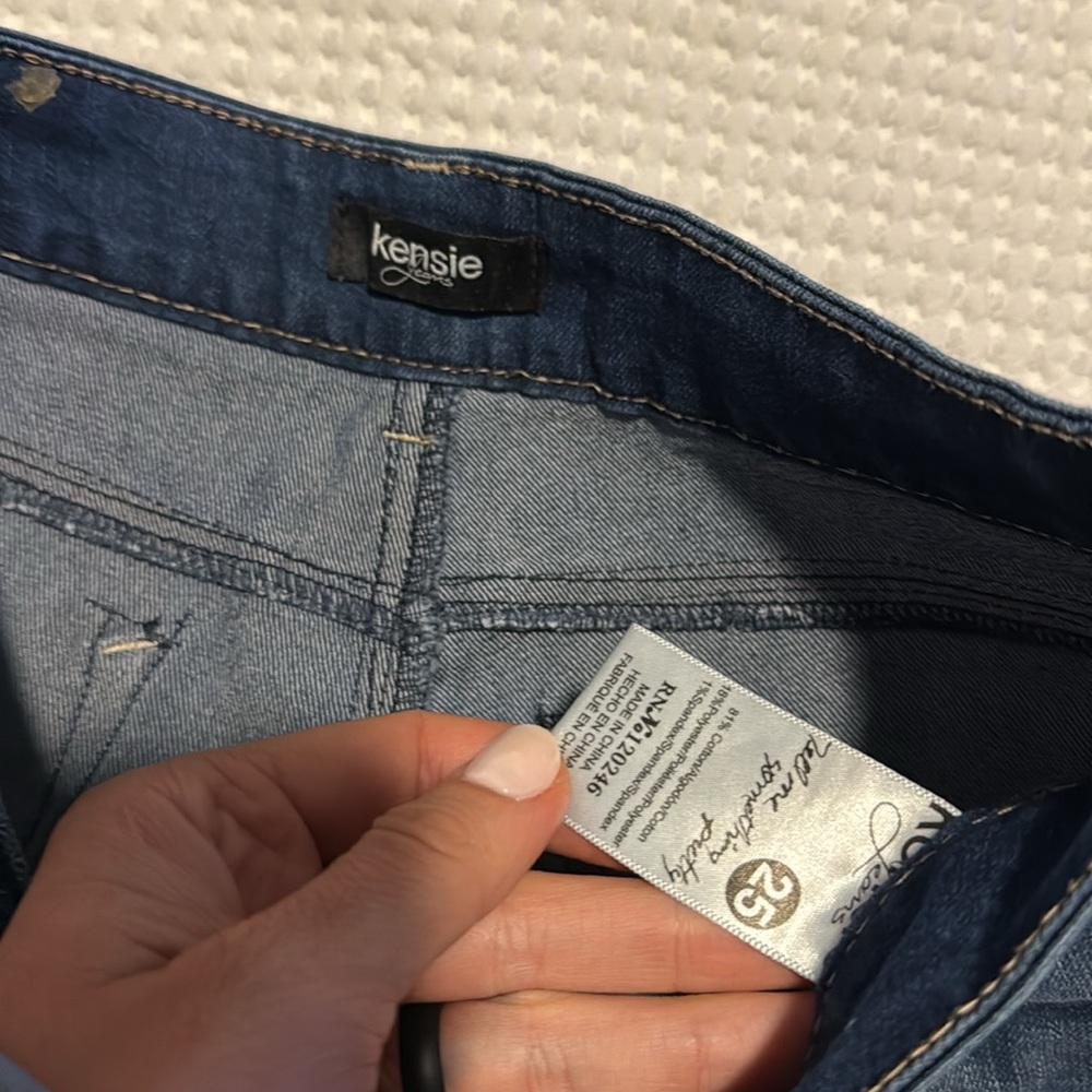 Kensie Dark Blue Jean Shorts - Picture 2 of 3